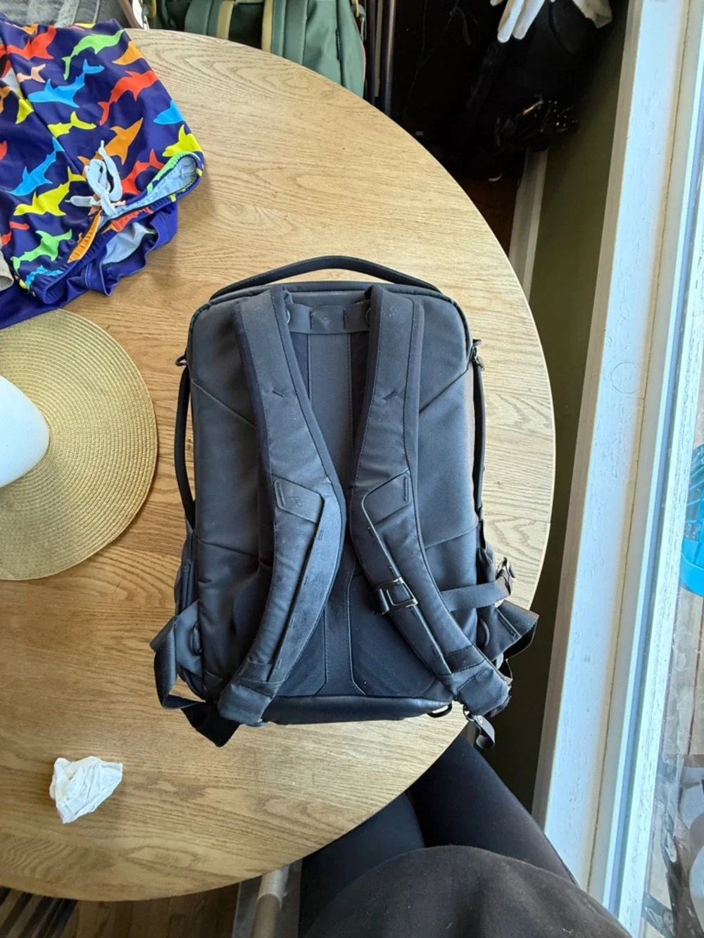Black 20L peak design camera backpack like new